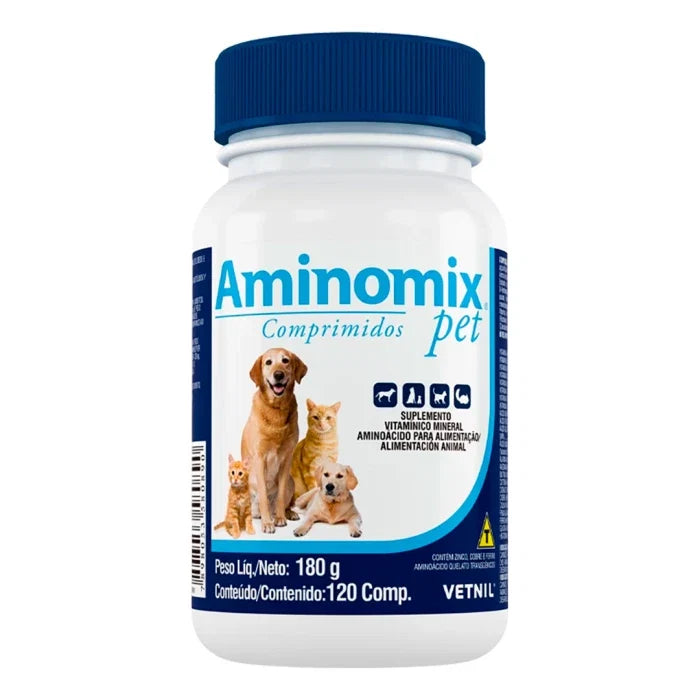 Vetnil Aminomix suplemento para perros, gatos y exóticos -120 comprimidos - imagen 1