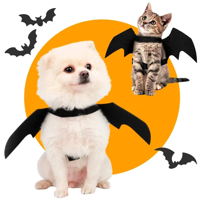 Disfraz Halloween para mascotas alas de murciélago/vampiro