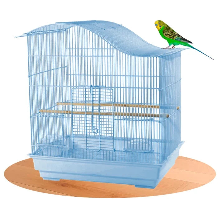 Jaula para Aves Pinzón Periquito (47x36x35 cm) Celeste - imagen 1