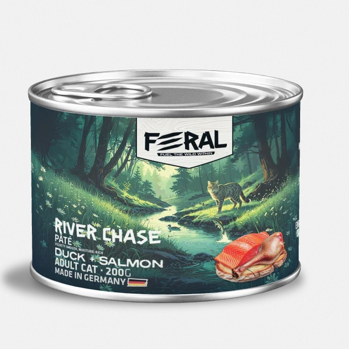 Feral River Chase - Gato Adulto Pato con Salmón húmedo - 200gr - imagen 1