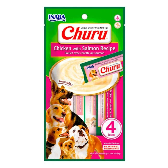 Dog Churu Pollo con Salmon 4 tubos 14gr - imagen 1