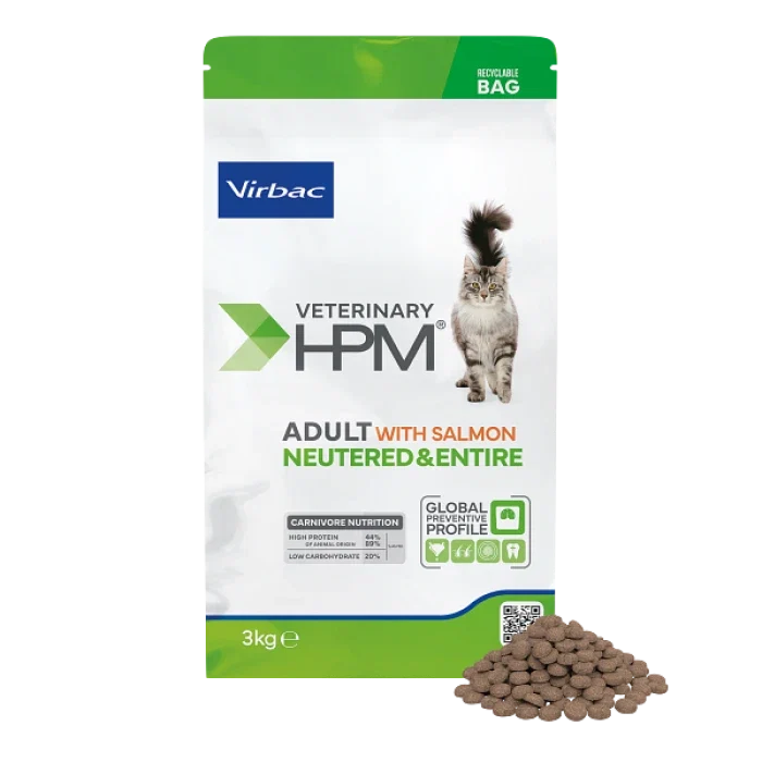 HPM Virbac Adult Neutered & Entire Cat con Salmón 3 kg - imagen 1