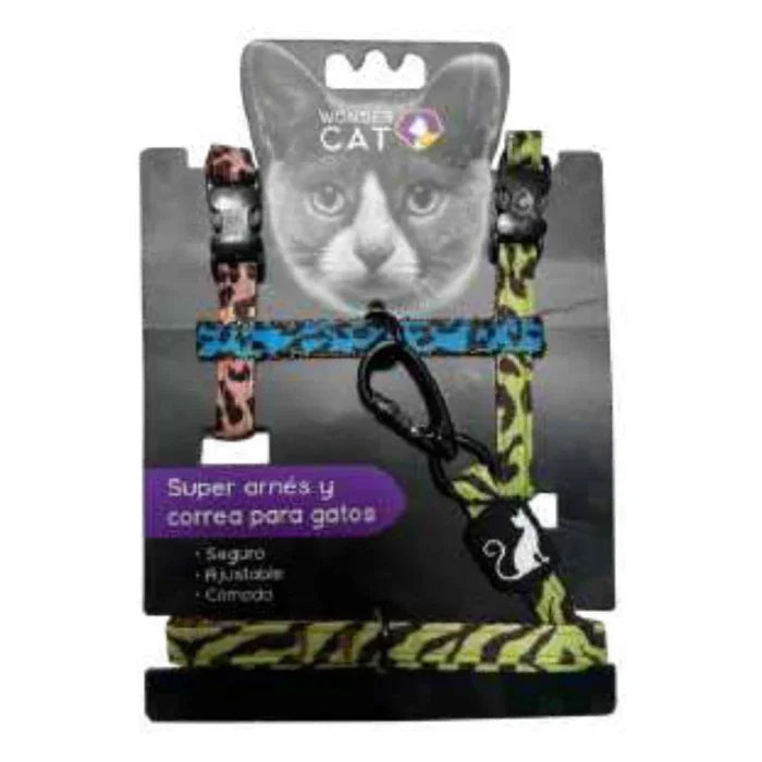 Correa + arnés premium gato animal print - imagen 1