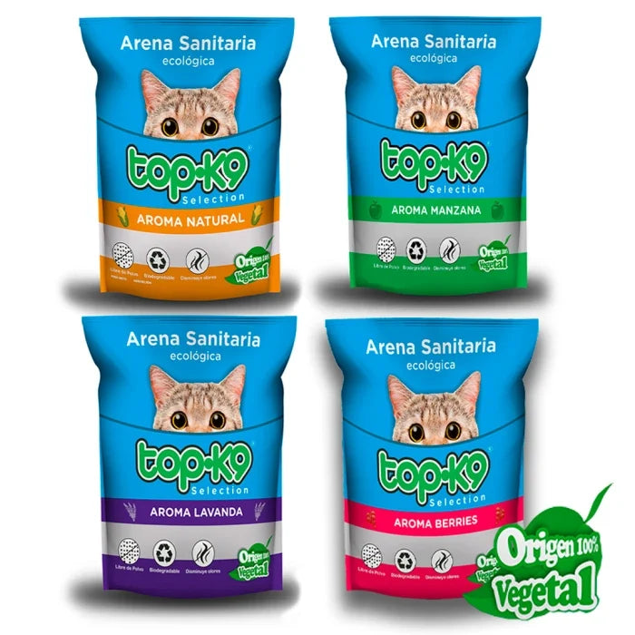 Arena Sanitaria TOPK9 ecológica vegetal