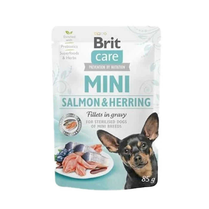 Brit Care Pouch Mini Filetes Salmón y Arenques en Salsa - Pethome
