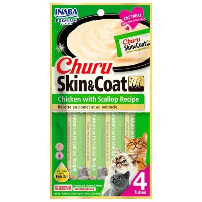 Churu Skin & Coat - Chicken Scallop - 4 un - imagen 1