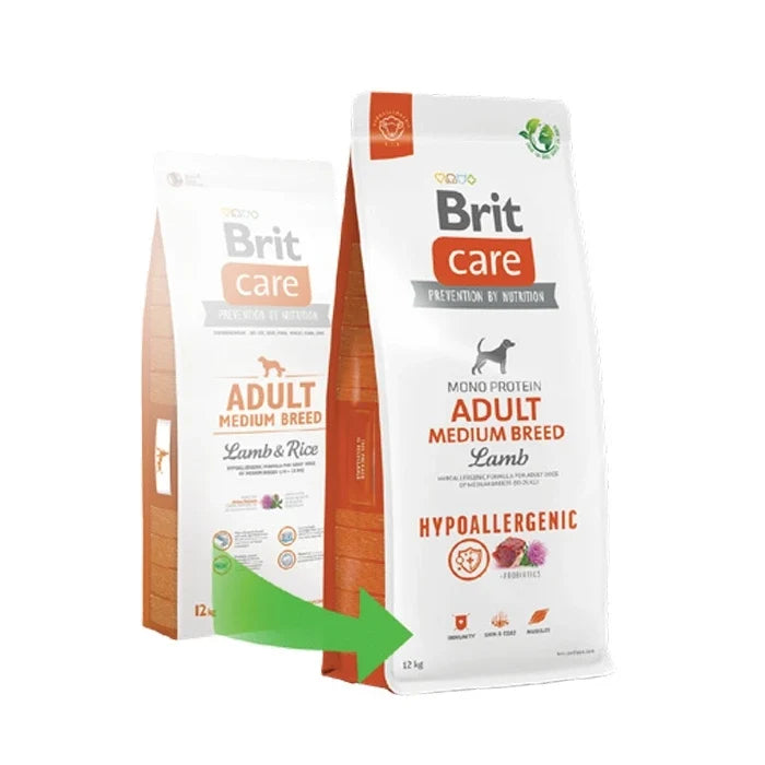 Brit care hipolergénica adult medium breed cordero