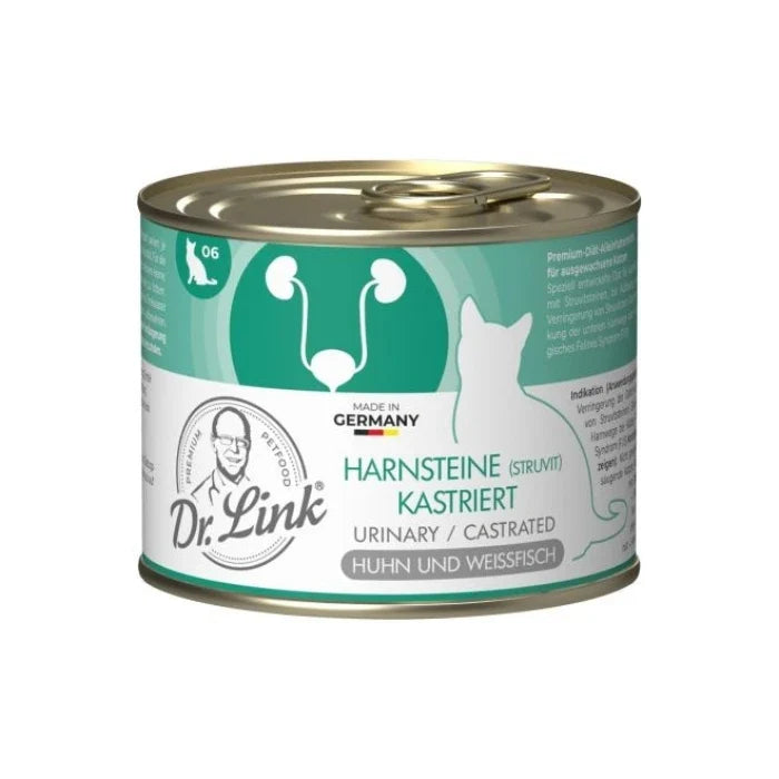 Dr.Link- Dieta Especial Cálculos urinarios (estruvita) castrados /Pollo y Pescado Blanco 200gr - imagen 1