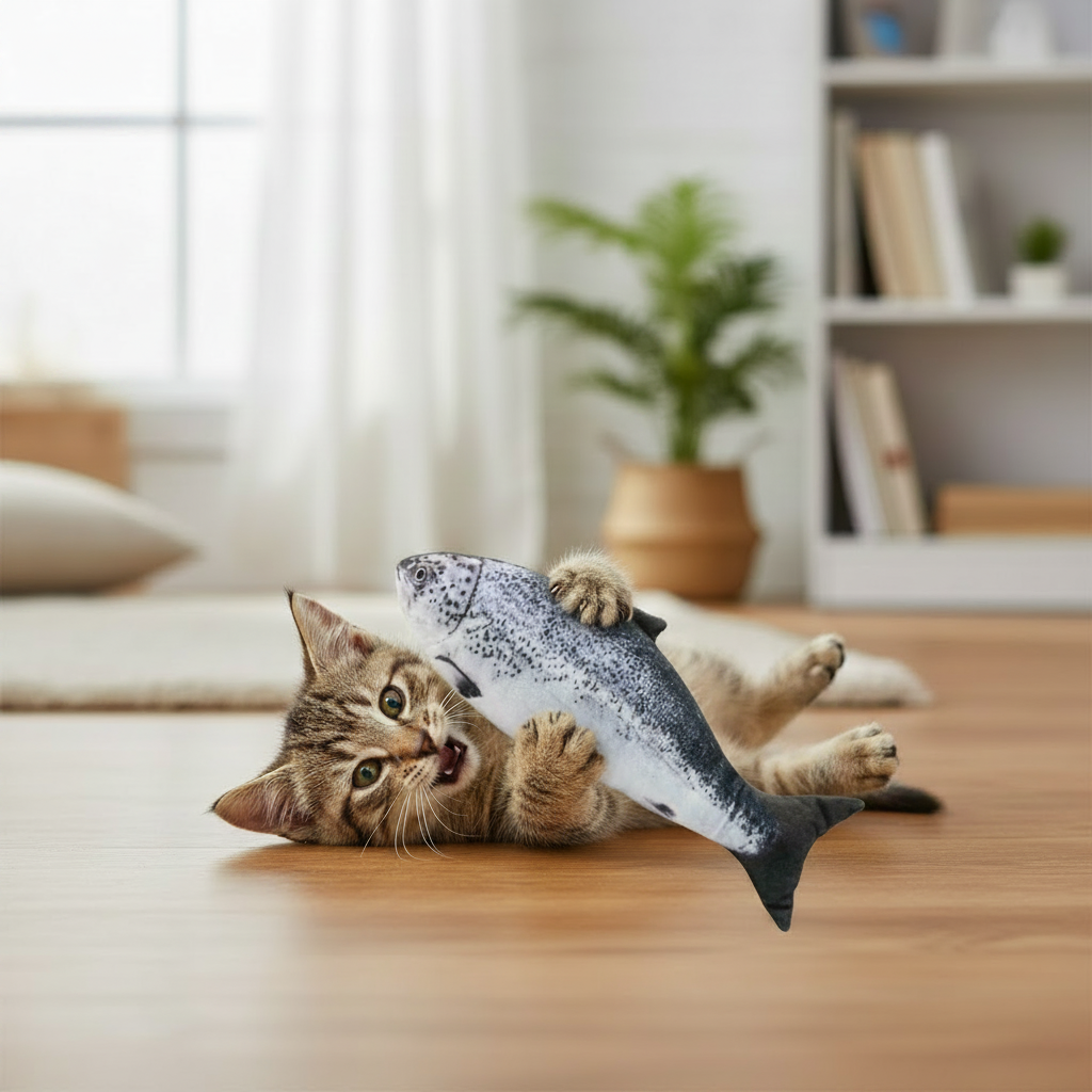 Pez Peluche Salmon Con Catnip