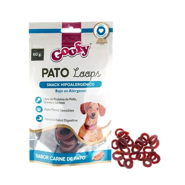 Goofy Snack Hipoalergénico Pato Loops - imagen 1