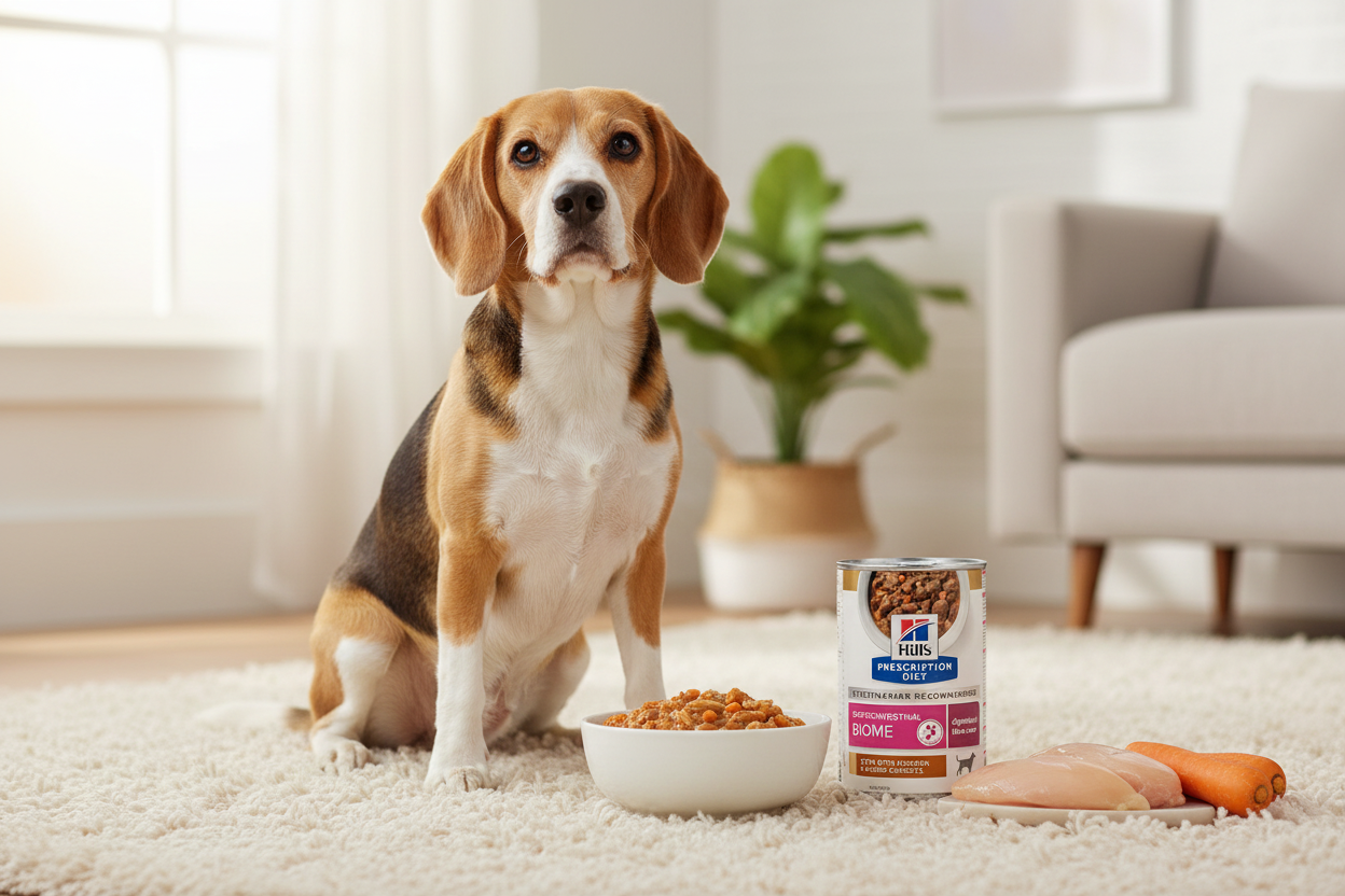 Hill's Gastrointestinal Biome - Beagle en living