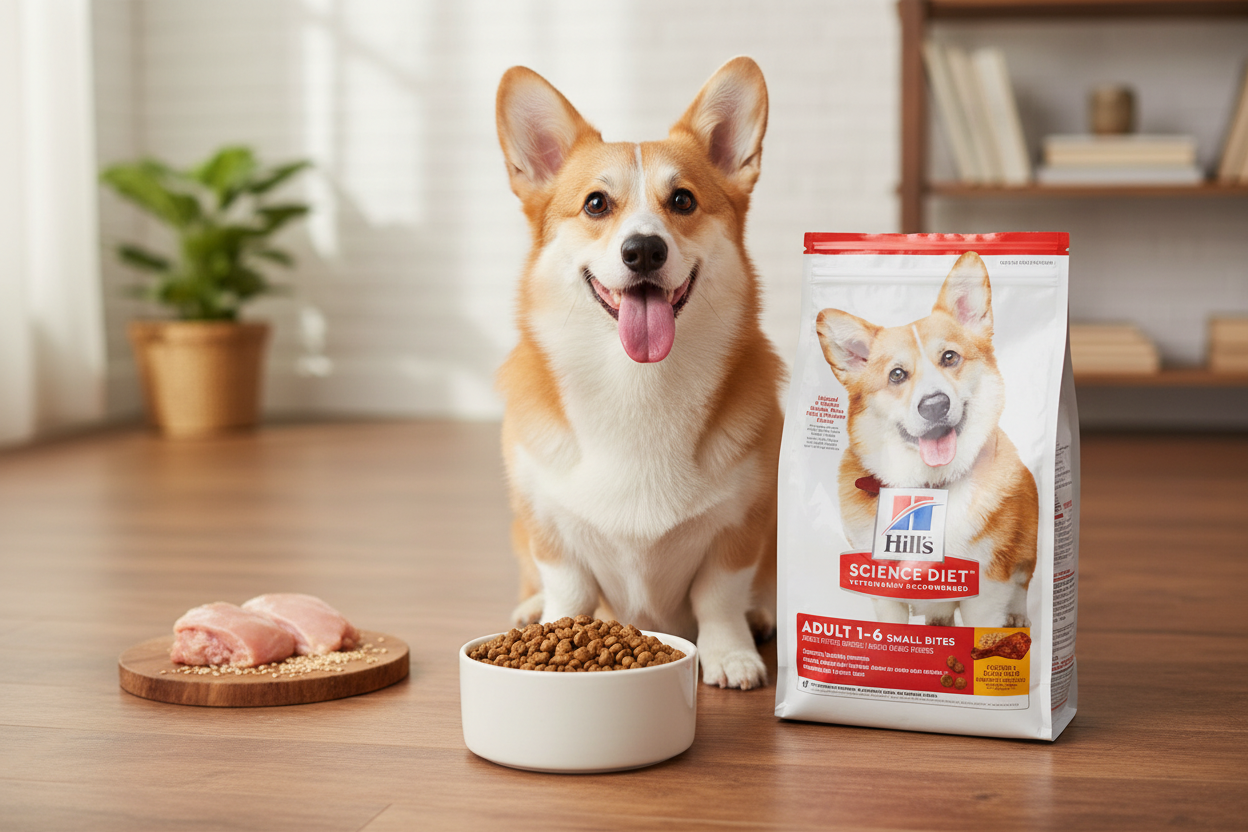 Hill's Science Diet Small Bites - Corgi feliz