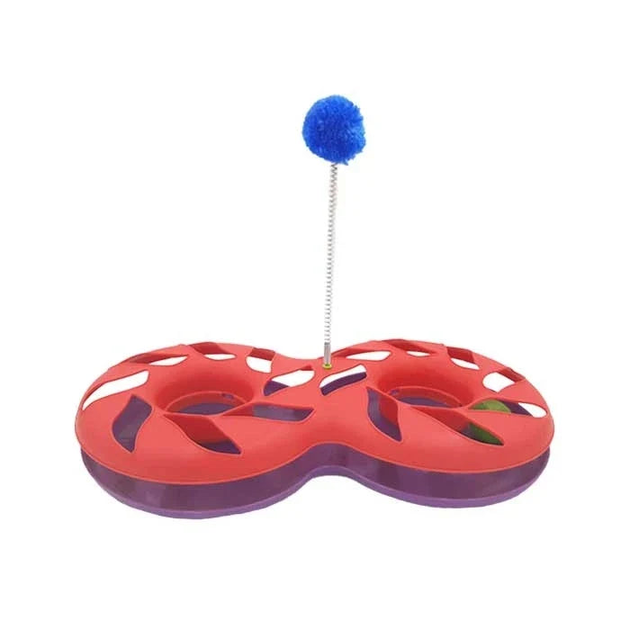Juguete Interactivo Doble Anillo Para Gato - imagen 1
