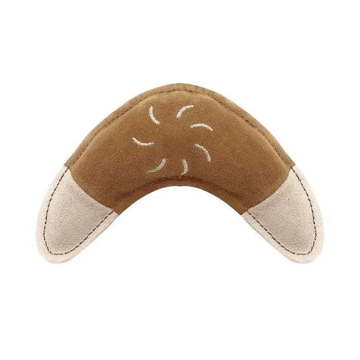 JUGUETE PARA MORDER FORMA DE BOOMERANG(CUERO 19 X 11CM) - imagen 1