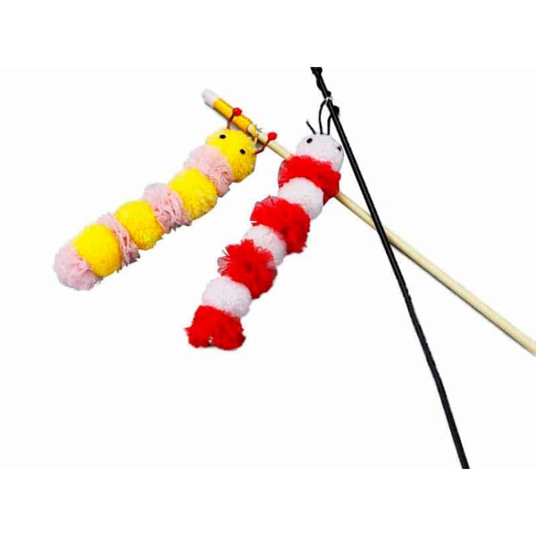 Juguete Varilla Cuncuna de Felpa para Gatos - 45cm - Pethome