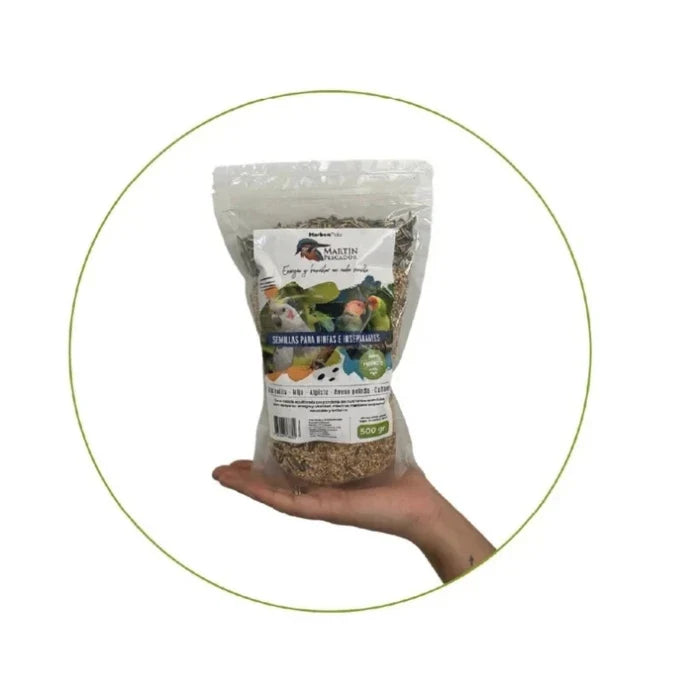 MIX SEMILLAS PARA NINFAS E INSEPARABLES 500GR - imagen 1