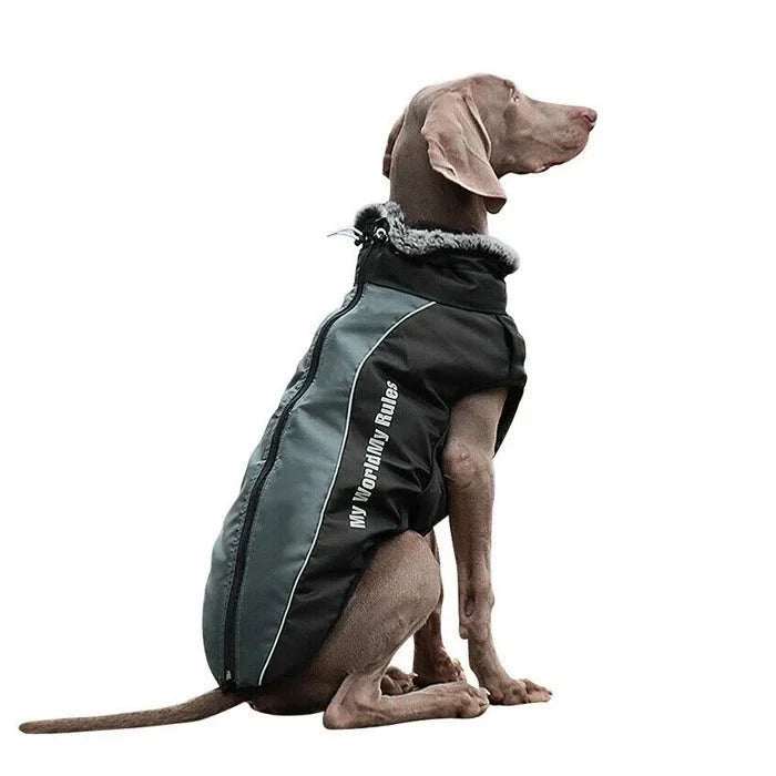PARKA XL PARA PERRO DE 15 A 23 KG GRIS OSCURO - Pethome