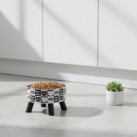 Plato elevado black or white - lifestyle cuadrado