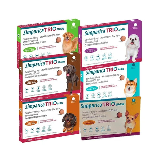 Simparica Trio X1 Comprimido Masticable para perros