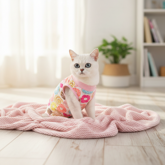 Traje de recuperación quirúrgica para gatos