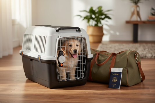 Transportadora Bracco Travel con perrito y ambiente de viaje