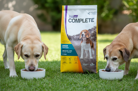 Vitalcan Complete Senior - Patio con saco al fondo