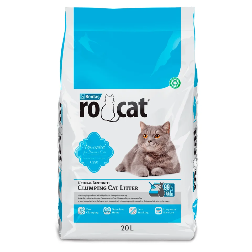 Rocat arena para gatos bentonita aroma Natural - 17 Kg