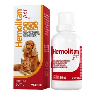 Vetnil Hemolitan pet suplemento para perros, gatos y exóticos - 60 ml