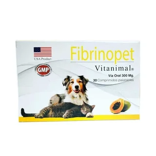 Vitanimal Fibrinopet perro/gato 300mg x 30 comprimidos