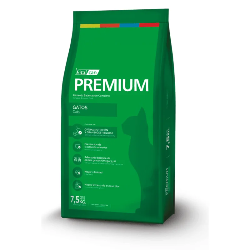Vitalcan Premium - Alimento para Gatos Adultos 7,5kg
