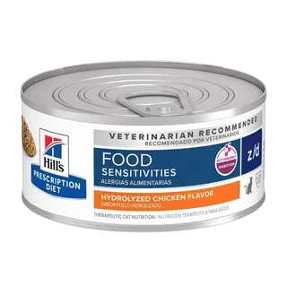 Hills feline Z/D food sensitivities chicken lata 156gr