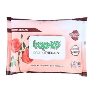TOPK9 THERAPY TOALLA HUMEDA RELAJANTE XG 30 UNID ROSAS