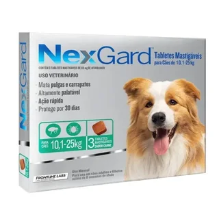 Nexgard Antiparasitario 3 Comprimidos 10,1 a 25 KG