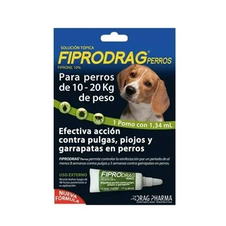 Fiprodrag Pipeta Antiparasitaria Perros 10 A 20 KG