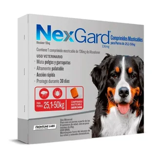 Nexgard Antiparasitario 3 Comprimidos 25,1 a 50 KG