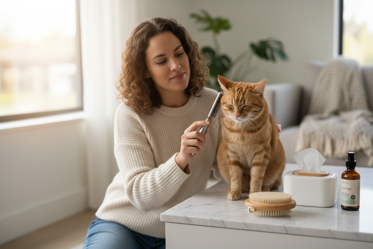 Higiene y Cuidado - cepillado gato