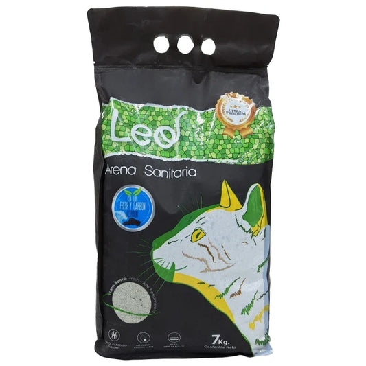 Arena sanitaria leo talco bebe 7KG con carbón activado - imagen 1