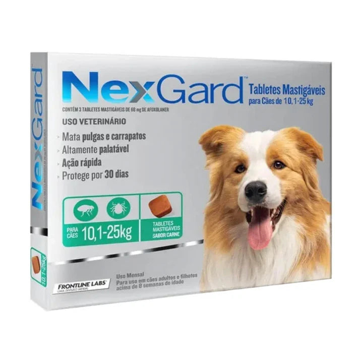Nexgard Antiparasitario 1 Comprimido 10,1 a 25 KG - imagen 1