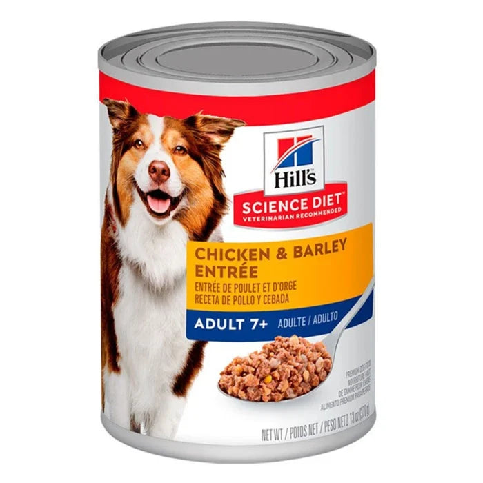 Hills canine adulto +7 Chicken barley entrée 370gr - imagen 1