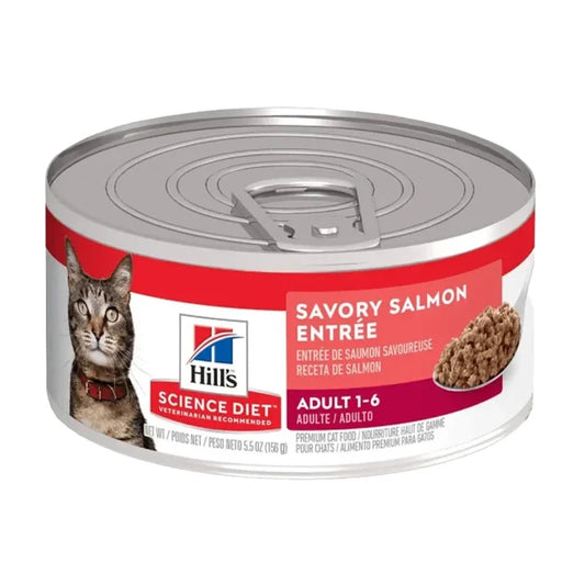 Hills feline adulto savory salmon entrée lata - 156gr - imagen 1