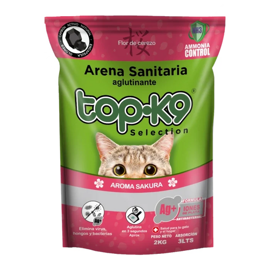 TopK9 Arena sanitaria aglutinante iones aroma Sakura