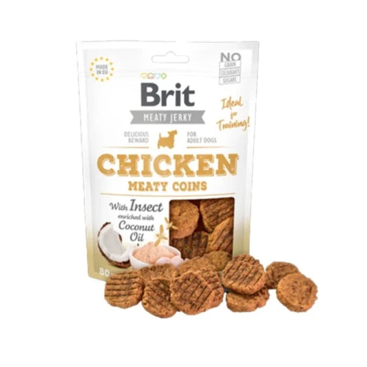 Brit Jerky Snack Chicken With Insect Meat Coins 80gr - imagen 1