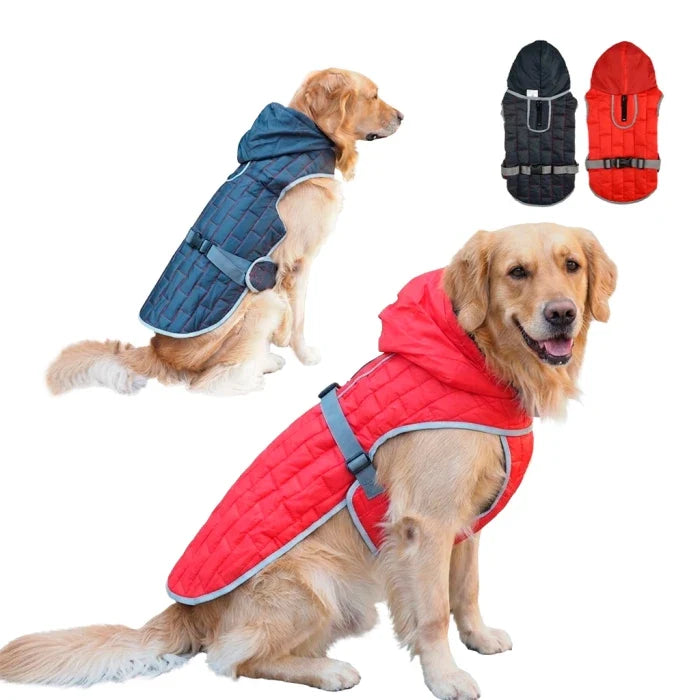 Parka Reversible para perros Roja