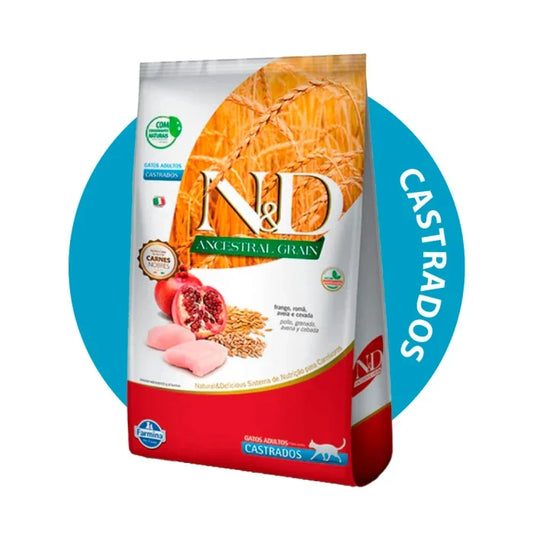 N&D Grano Ancestral Pollo para Gatos Castrados 1.5kg - imagen 1