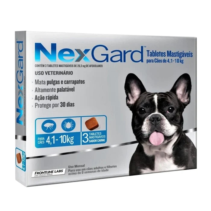 Nexgard Antiparasitario 3 Comprimidos de 4,1 a 10 KG - imagen 1
