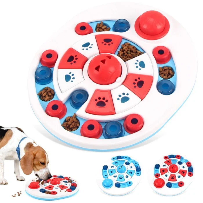Juguete de alimentación lenta interactivo para perros y gatos Rojo-Azul - imagen 1