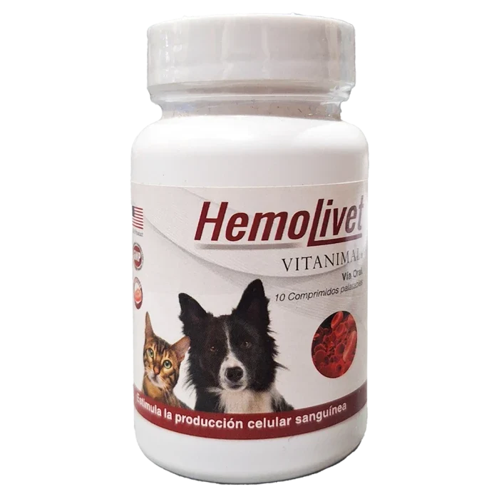 Vitanimal Hemolivet perro/gato x 10 comprimidos - imagen 1