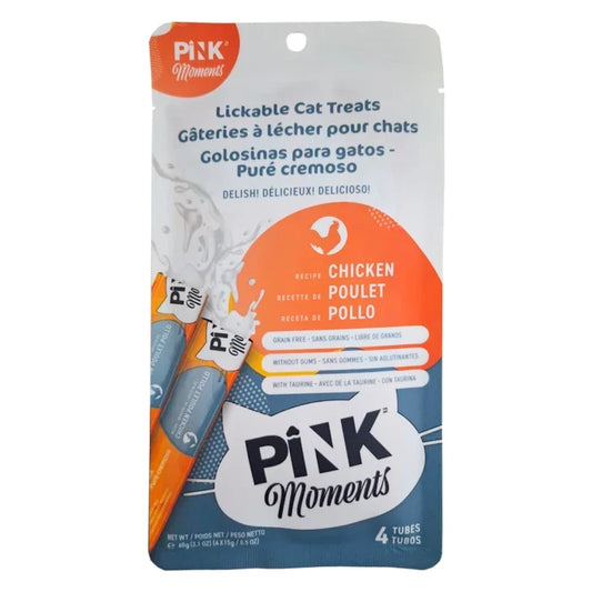 Pink Moments Snack cremoso para gatos - Sabor Pollo - 4 tubos 15gr - imagen 1