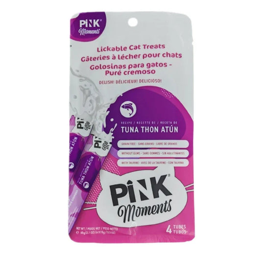 Pink Moments Snack cremoso para gatos - Sabor Atún - 4 tubos 15gr - imagen 1