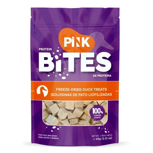 Pink Protein bites snack liofilizado para perros y gatos sabor pato - 60gr - imagen 1